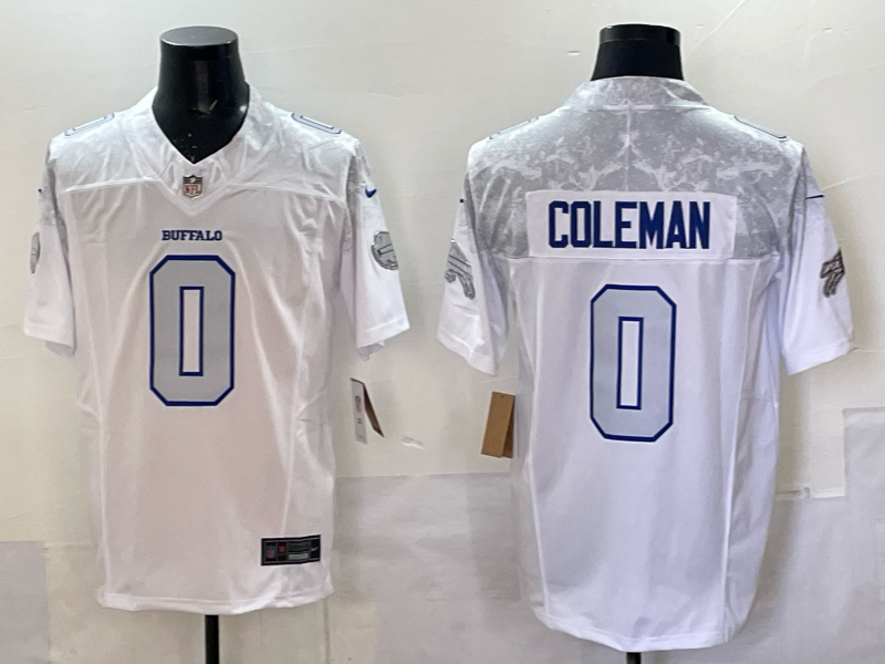 Men Buffalo Bills 0 Coleman Nike White 2025 Rivalries Collection Limited NFL Jersey 002
